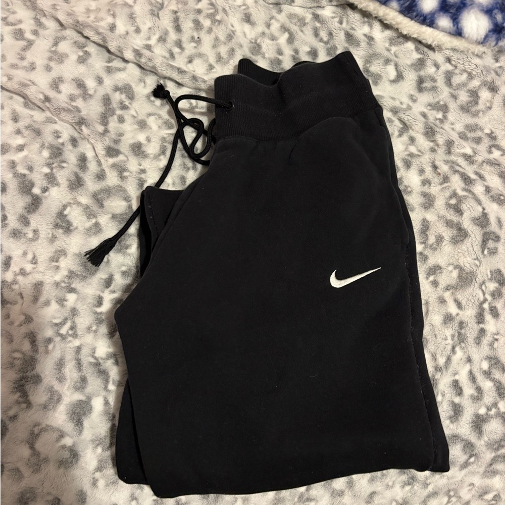 Nike Black Sweatpants with White Swoosh